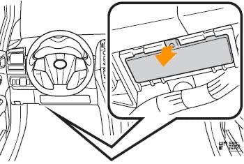 Доступ к блоку №1 в салоне Toyota Corolla X (E140,E150)